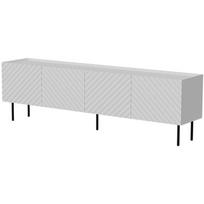 Cama Meble LUCCA 4D televizoriaus staliukas 490350, 2000mm, 400mm, 590mm, 4 durys, 2 lentynos, MDF, medžio drožlių plokštė, baltas