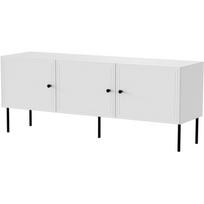 Cama Meble televizoriaus spintelė PALAZZO 400022, 1510mm, 400mm, 600mm, 3 durelės, 3 lentynos, balta, matinė, MDF