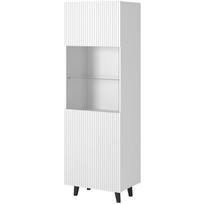 Cama Meble Vitrina PAFOS WIT BI, 600mm, 400mm, 1820mm, 1 durys, 4 lentynos, MDF, medžio drožlių plokštė, balta matinė