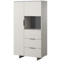 Cama Meble Vitrina ALMA 400008, 900mm, 415mm, 1700mm, 2 durys, 5 lentynos, MDF, sieninis, kašmyro spalva