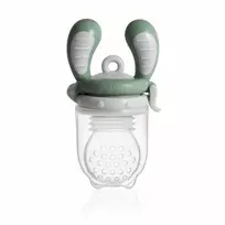 Kidsme Food Feeder Large Grey – kūdikių maisto dozatorius su silikoniniu maišeliu, 6+ mėn., be BPA
