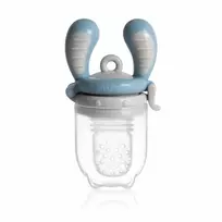 Kidsme Food Feeder Medium Azure – silikoninis vaisių ir daržovių maitinimo įtaisas kūdikiams, nuo 4 mėn.