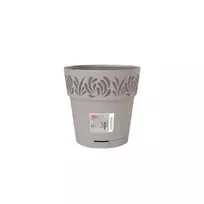 STEFANPLAST Gaia gėlių vazonas su padėklu Ø20x19cm šviesiai pilkas