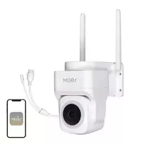 MOES WCM-B66 3MP lauko Wi-Fi IP kamera su AI žmogaus aptikimu, visų spalvų naktiniu matymu, pan/tilt, dvipusiu garsu, IP66 atspari oro sąlygoms