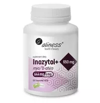 Aliness inozitolis Myo/D-Chiro 650 mg su B6, 100 vegetariškų kapsulių