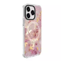 Evelatus Apple iPhone 15 Pro PC+TPU dėklas su MagSafe - Marmuro rausvas