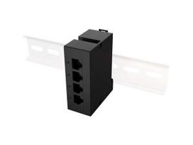 Lanberg | Switch PoE Extender 1xIn 3xOut Fast Ethernet Din Rail at 30W metal clips | DIN-FE4-AT-30W