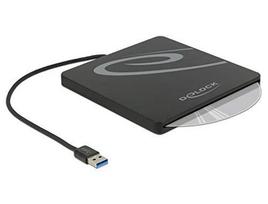 DeLOCK External enclosure for 5.25? Slot-in Slim SATA Drives 9.5 / 12.7 mm to USB Type-A male, drive enclosure (black)