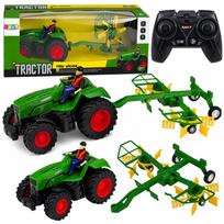Žaidimų zona | PC | Konsolės | Priedai // Žaislai ir žaidimai vaikams // Traktor Rolniczy ze Zgrabiarką Rolnikiem Zdalnie Sterowany RC Światła 1:24