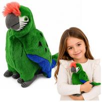 Žaidimų zona | PC | Konsolės | Priedai // Žaislai ir žaidimai vaikams // Pluszowa Papuga Ara Ptak Egzotyczny Maskotka Przytulanka Zielona 24 cm