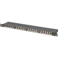 Digitus CAT 6A, Class EA High Density Patch Panel, 24 Port (black, 0.5 U, shielded)