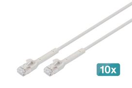 Digitus kampinis tinklo kabelis CAT 6A F-FTP varinis 1 m grey 10 vnt. (DK-1632-A-010B-10)