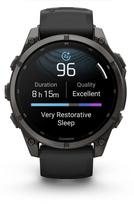Išmanusis laikrodis Garmin Fenix 9 – 47mm, Carbon Grey DLC Titanium su juodu silikoniniu dirželiu