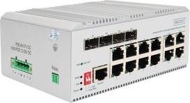 Switch Digitus DIGITUS Industrinis 8+4 L2 valdomas Gigabitinis Ethernet jungiklis 8 prievadai GEE RJ45 4 prievadai GE SFP