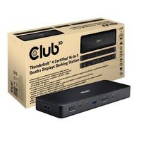 Stotis/replikatorius Club 3D Club3D Dokavimo stotis 16v1 ThunderBolt 4, (2xThunderbolt, 3xDP, 2xHDMI, 3xUSB, RJ45, SD-TF kortelė, 1xUSB-C, 150W PD)