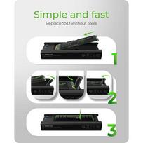 Geh. IcyBox M.2NVMe & SATA SSD, USB 3.2 (Gen2)