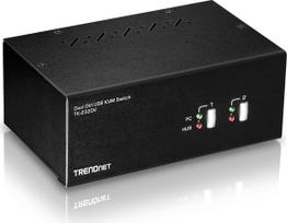 TRENDnet KVM jungiklis 2 prievadų DVI USB su garsu USB 2.0 šakotuvas