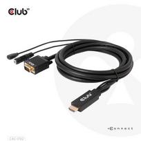 Club3D Kabelis HDMI+Micro-USB lizdas > VGA+3,5mm 2m St/Bu mažmeninei prekybai