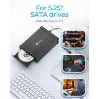 Obudowa IB-525-U3 1x5,25 SATA DVD/Blue-Ray, czarna