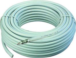 Schwaiger koaksiālais antenas kabelis 135dB 4-kāršu 8,2mm 25m White