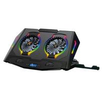 CONCEPTRONIC 2-ventiliatorių USB-A2.0 nešiojamojo kompiuterio aušinimo kilimėlis 40Kg RGB 17" sw