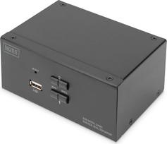 Perjungiklis Digitus KVM Digitus Switch 2 prievadai, Dual Display, 4K, DP
