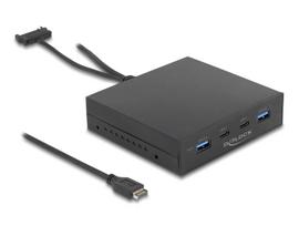 AV adapteris Delock DeLOCK 64057, SATA, USB 3.2 Gen 2 (3.1 Gen 2), USB Type-C, Male, Full-height / Full-length, SATA 15-pin, Black