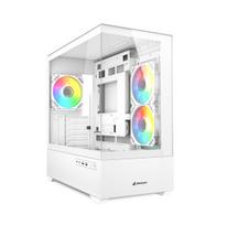 Korpusas Sharkoon Sharkoon MK6 RGB, bokšto korpusas (white, grūdintas stiklas x 2)