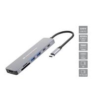 CONCEPTRONIC 7-1 dokstacija USB-C->HDMI/USB-C/2xUSB-A/+ 25cm gr