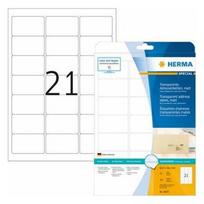 HERMA Lipdukai permatomi matiniai A4 63,5x38,1 mm plėvelė 525 vnt.
