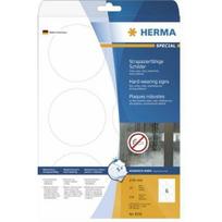 HERMA lipnios etiketės A4 85 mm apvalios baltos plėvelės 150 vnt.