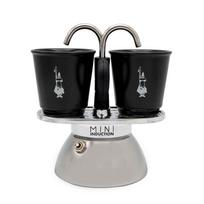 Bialetti 7310 Espresso virimo aparatas rinkinys Mini indukcinis 2 puodeliai + 2 stiklinės Black