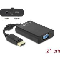 DELOCK Displayport adapteris DP -> D-Sub15 St/Bu + garso jungtis