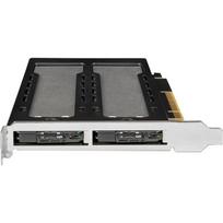 Icy Dock ToughArmor 2x M.2 NVME uz PCIe 4.0 x8 karšu bifurkācijas adapteris ar tra