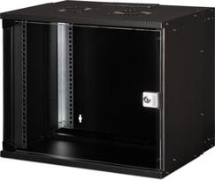 Szafa sieciowa wisząca 19" 9U, SOHO PRO 460 x 540 x 400 mm, nośność 60kg, drzwi szyba, niezłożona, Czarna