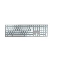 Klaviatūra Cherry KW 9100 SLIM FOR MAC USB + Bluetooth QWERTY vokiečių Silver