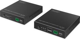 Przedłużacz (extender) światłowodowy HDMI 4K/60Hz z KVM USB 1.1 przez IP 1G lub do 40km/300m, max. 253 odbiorniki, HDMI Loop-Out, Audio - zestaw