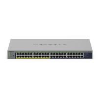 NETGEAR GS748PP - Switch - unmanaged - 24 x 10/100/1000 + 24 x 10/100/1000 (PoE+) - Desktop, wandmontierbar - PoE+ (380 W)