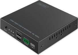 Adapteris AV Digitus DIGITUS HDMI Fiber IP imtuvas 4K/60Hz Black