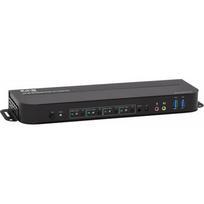 Perjungiklis Eaton Tripp Lite serijos HDMI USB KVM perjungiklis 4 prievadai 4K 60Hz HDR HDCP 2.2 IR USB dalijimasis - KVM-/Garso-/USB perjungiklis - 4 x KVM/Garso/USB - 1 vietinis naudotojas - Darbalaukis