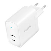 Logilink elektros lizdo adapteris, 2x USB-C, GaN, 40W