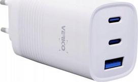 Verico kroviklis MOJO GaN 65W PD, 3 prievadai (USB-A ir USB-C) WH mažmeninė prekyba