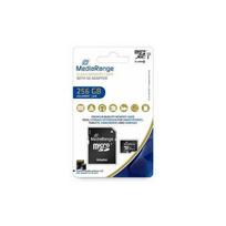 MediaRange SD MicroSD atminties kortelė 256GB UHS-1 Cl.10 su adapteriu
