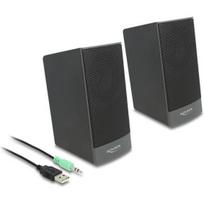 DELOCK Stereo 2.0 PC kolonėlės 3,5mm lizdas USB