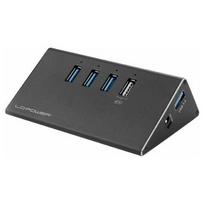 LC-Power USB centrmezgls 3x USB 3.0 + 1x uzlādes funkcija LC-HUB-ALU-2B-4