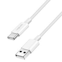 Logilink USB-A to USB-C 1.5m with nylon braid, white