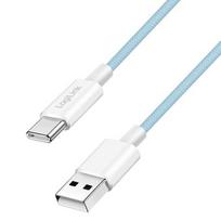 Logilink USB-A to USB-C 1.5m with nylon braiding, blue