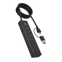 Hub IB-HUB1737-C3 7-Port USB 3.2 Gen 1 Hub, 3x USB Type-C.,  4x USB Type-A