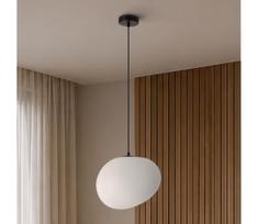 BRILAGI - Pakabinamas šviestuvas ant laido PEBBLES 1xE27/40W/230V Ø 30 cm juodas