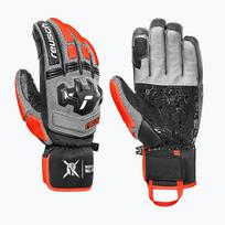 Vyriškos slidinėjimo pirštinės Reusch Worldcup Warrior SC black/silver/fluo red